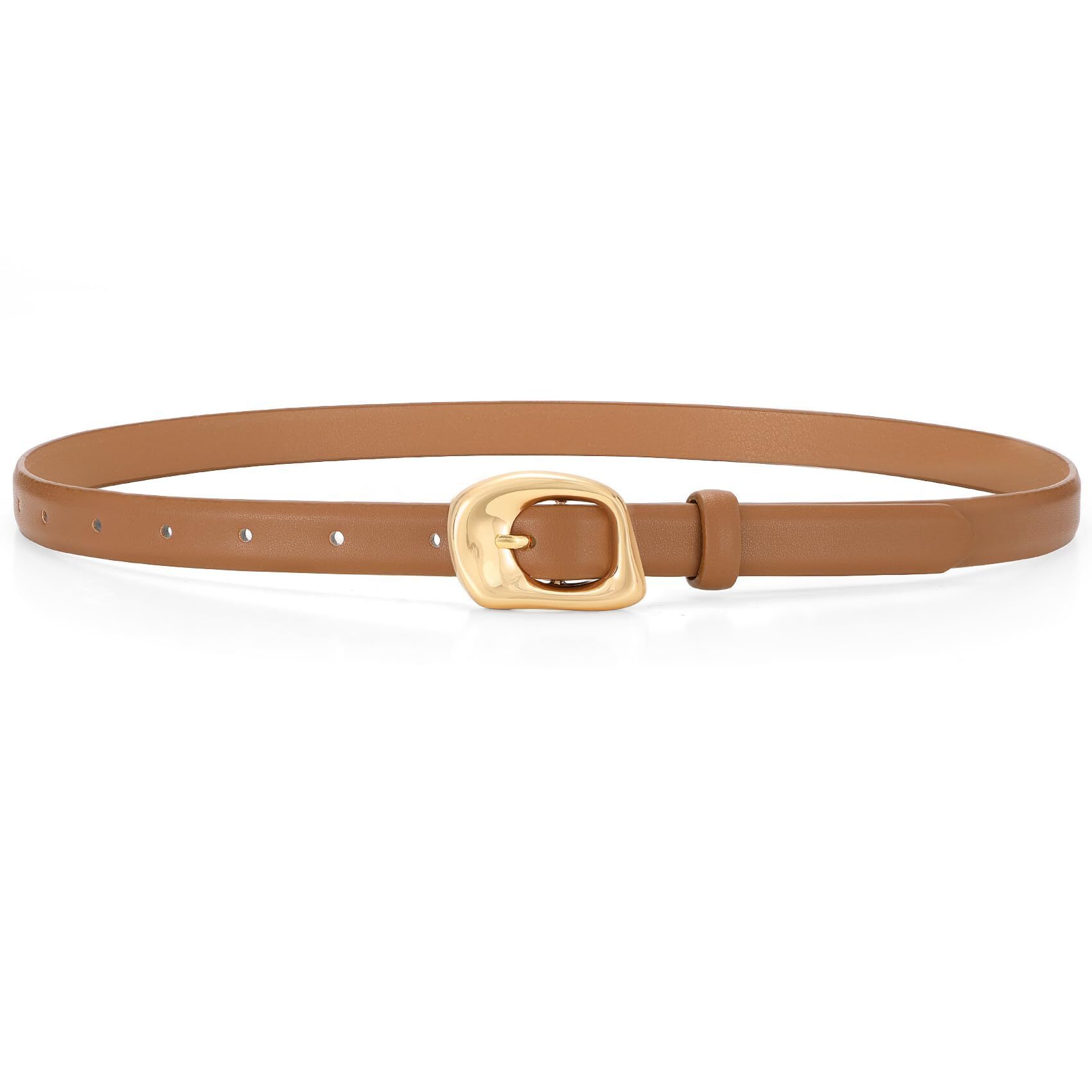8286 Skinny Women Leather Belt Ladies Thin Waist Belts For Dresses Jeans